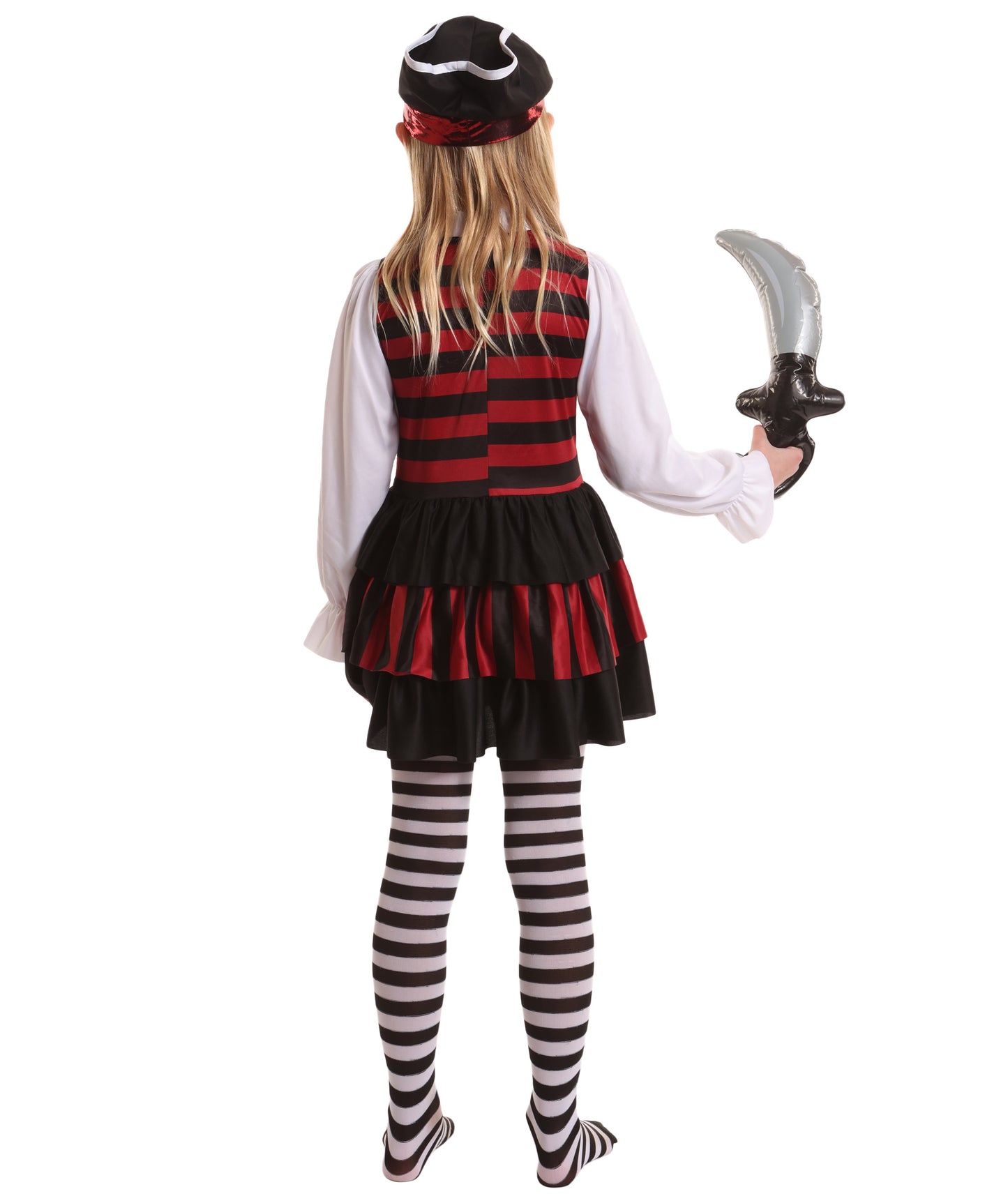 HPO Buccaneer Multicolor Pirate Costume for Girl| Suitable for Halloween | Flame-retardant Synthetic Fabric