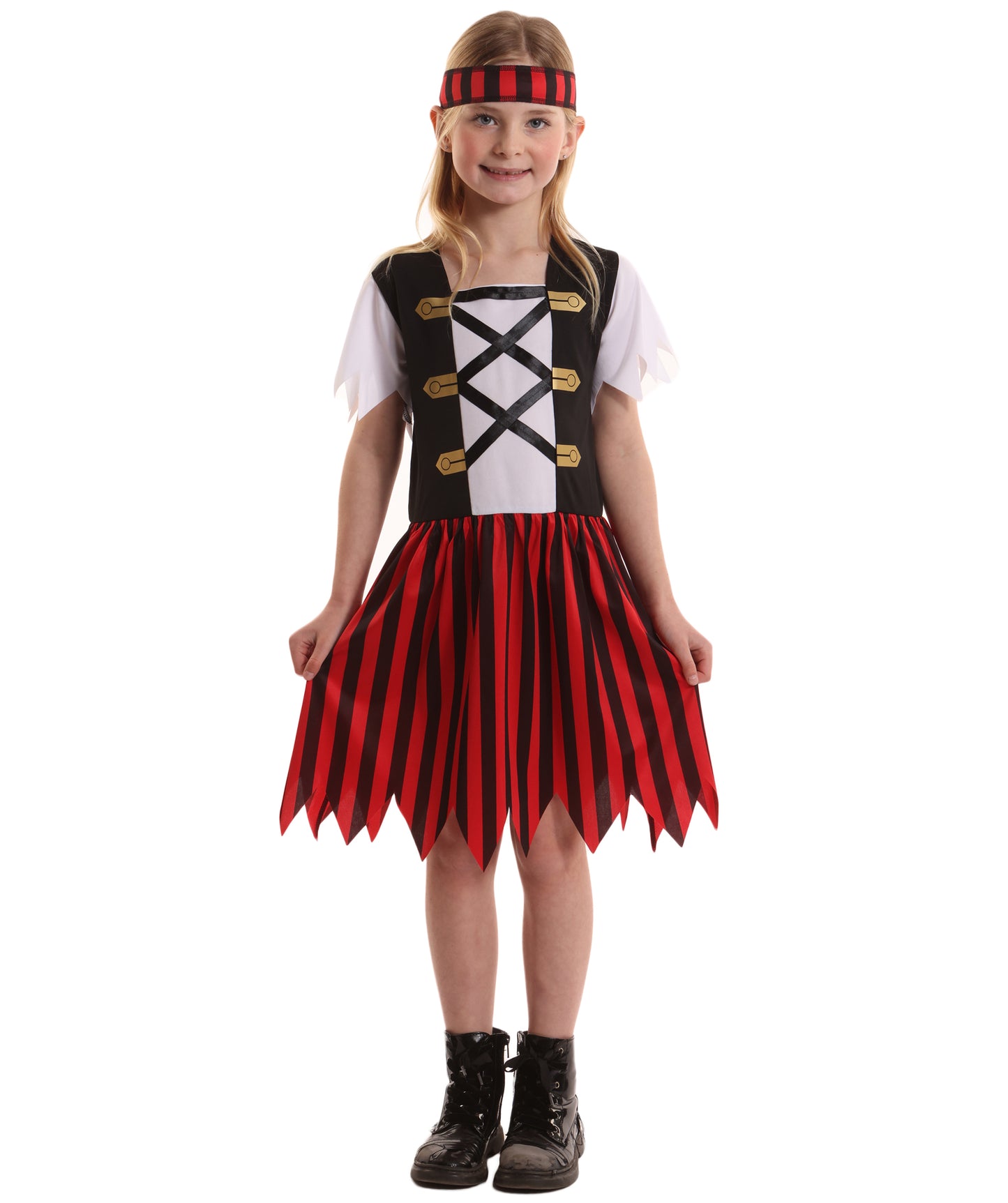 HPO Teen Shipmate Costume | Nautical Sailor Outfit with Dress & Belt | Halloween, Costume Parties & Stage Performances
