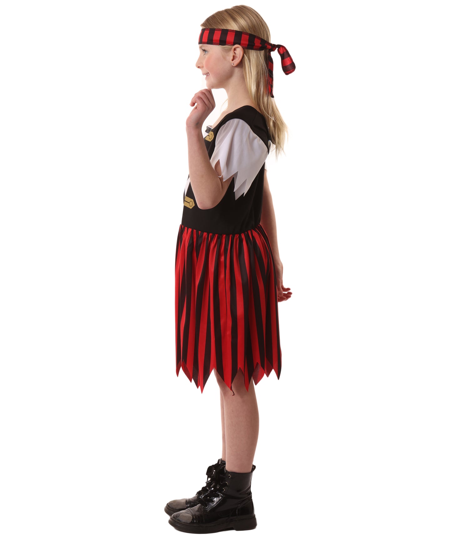 HPO Teen Shipmate Costume | Nautical Sailor Outfit with Dress & Belt | Halloween, Costume Parties & Stage Performances