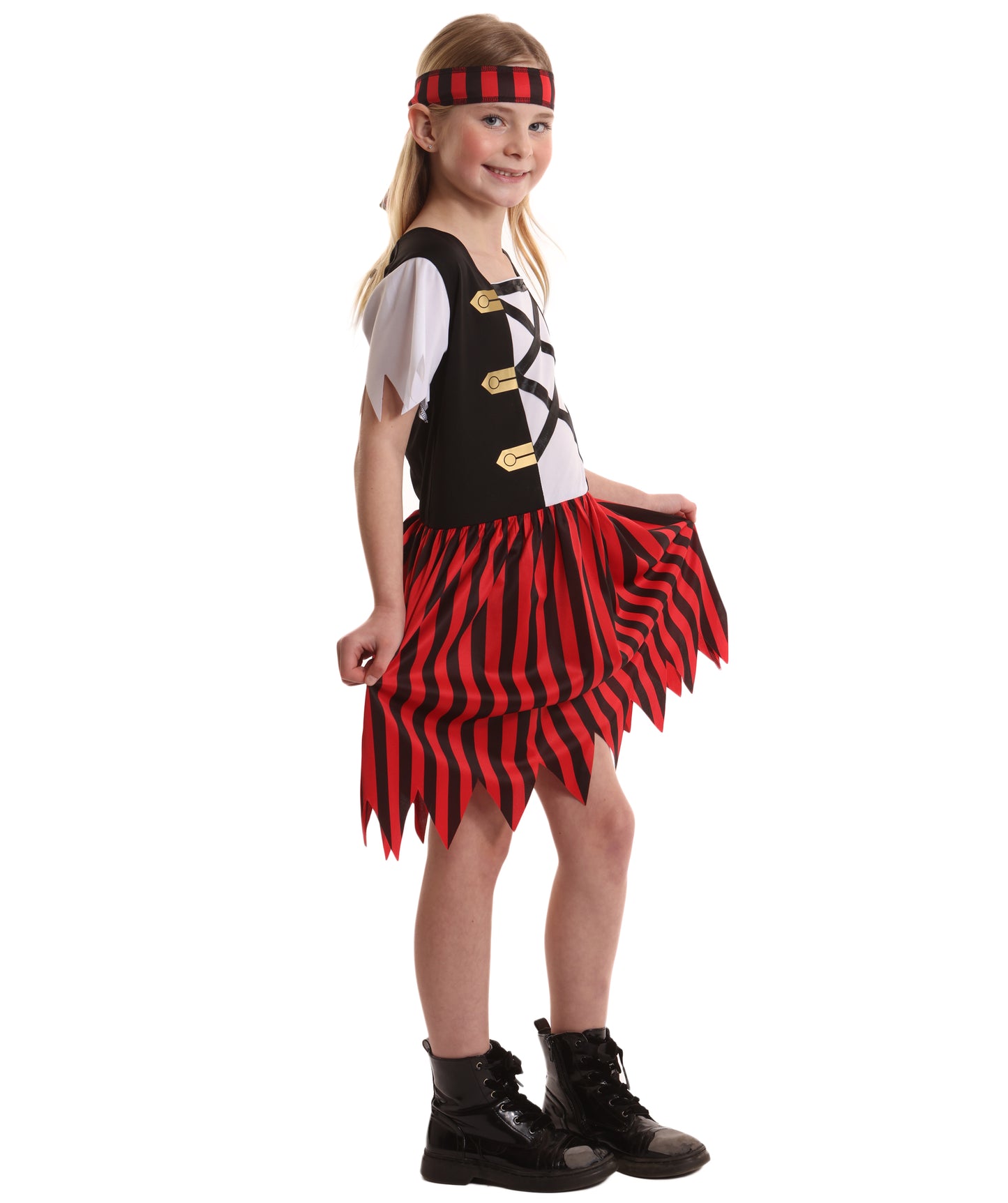 HPO Teen Shipmate Costume | Nautical Sailor Outfit with Dress & Belt | Halloween, Costume Parties & Stage Performances
