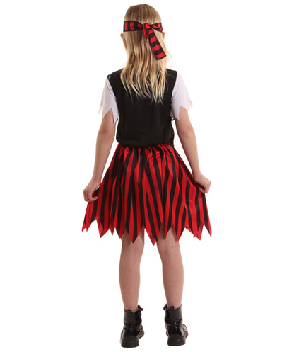 HPO Teen Shipmate Costume | Nautical Sailor Outfit with Dress & Belt | Halloween, Costume Parties & Stage Performances