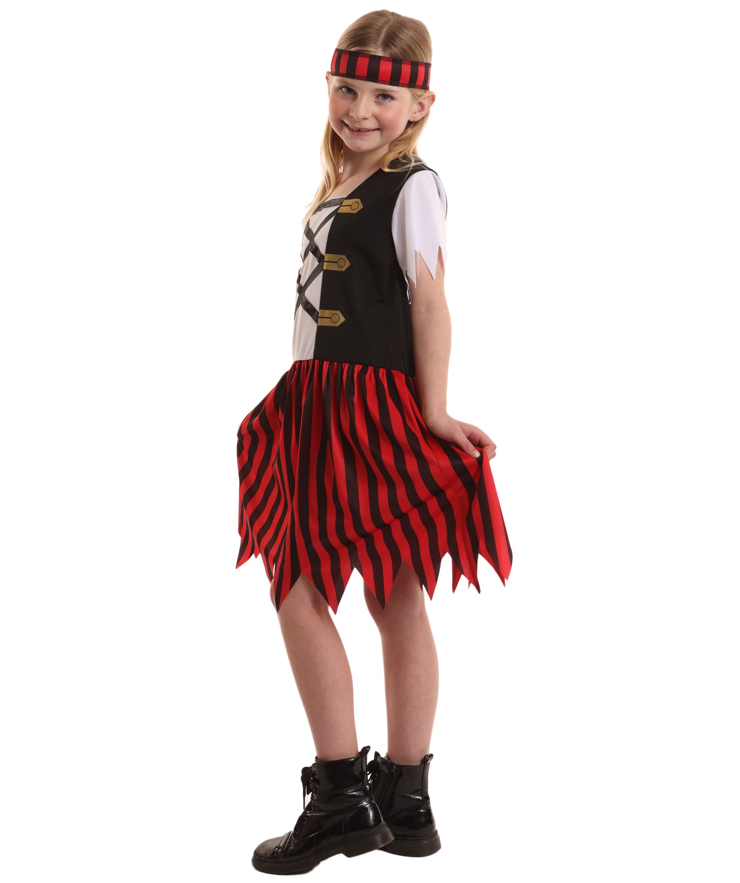 HPO Teen Shipmate Costume | Nautical Sailor Outfit with Dress & Belt | Halloween, Costume Parties & Stage Performances