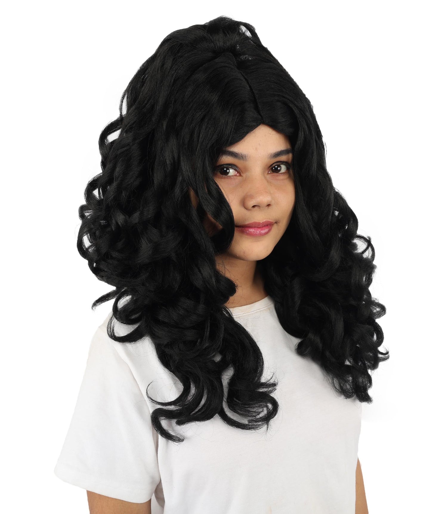 HPO Adult Long 20-Inch Curly Wig | Multiple Color Options | Ideal Cosplay, and Themed Parties | Soft, Natural-Looking, and Easy to Wear