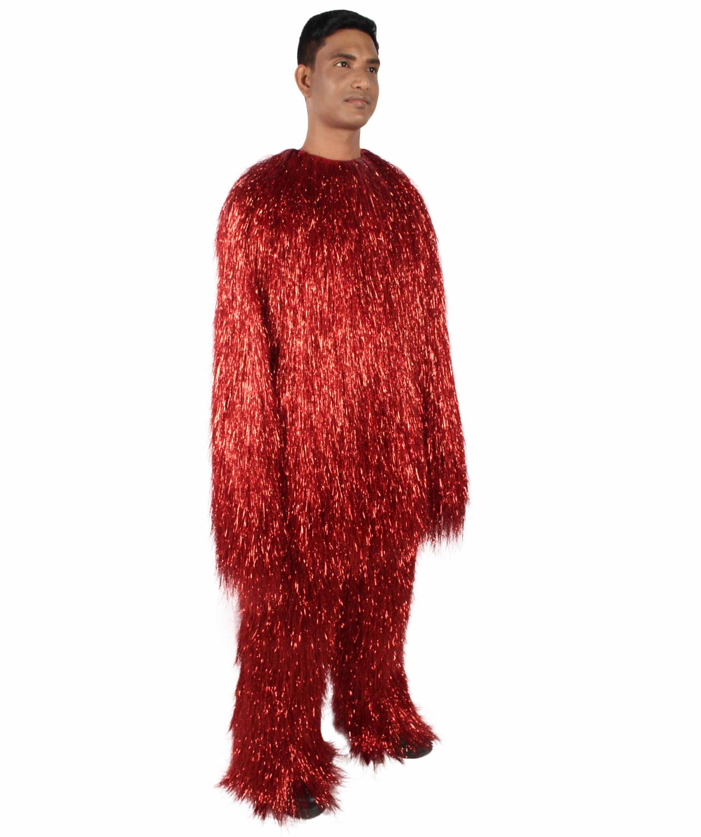HPO Hairy Unisex Ape Mask and Bodysuit Costume Tinsel  | Multiple Colors