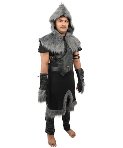 HPO Men's Skull Trooper Black Costume - Detailed Design, Ideal for Halloween and Themed Events, Perfect for Cosplay