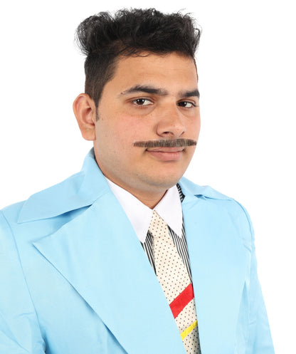 HPO  Men's Fake Synthetic Hair Mustache | Multicolor Color Options