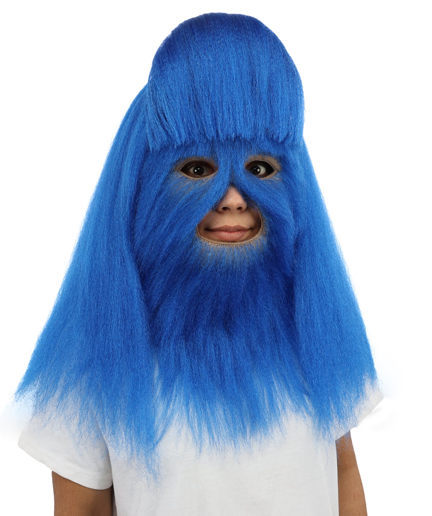 HPO Teen Extreme Hairy Person Costume Bundle & Mask Set - Full-Body Hair Suit Extra-Long Costume Wig for Halloween, Cosplay & Parties - Multiple Color Options