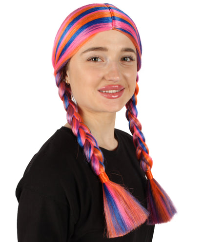 HPO Women's  Braided Gothic Wig | Multiple Color Collections TV Movie Wigs | Premium Breathable Capless Cap