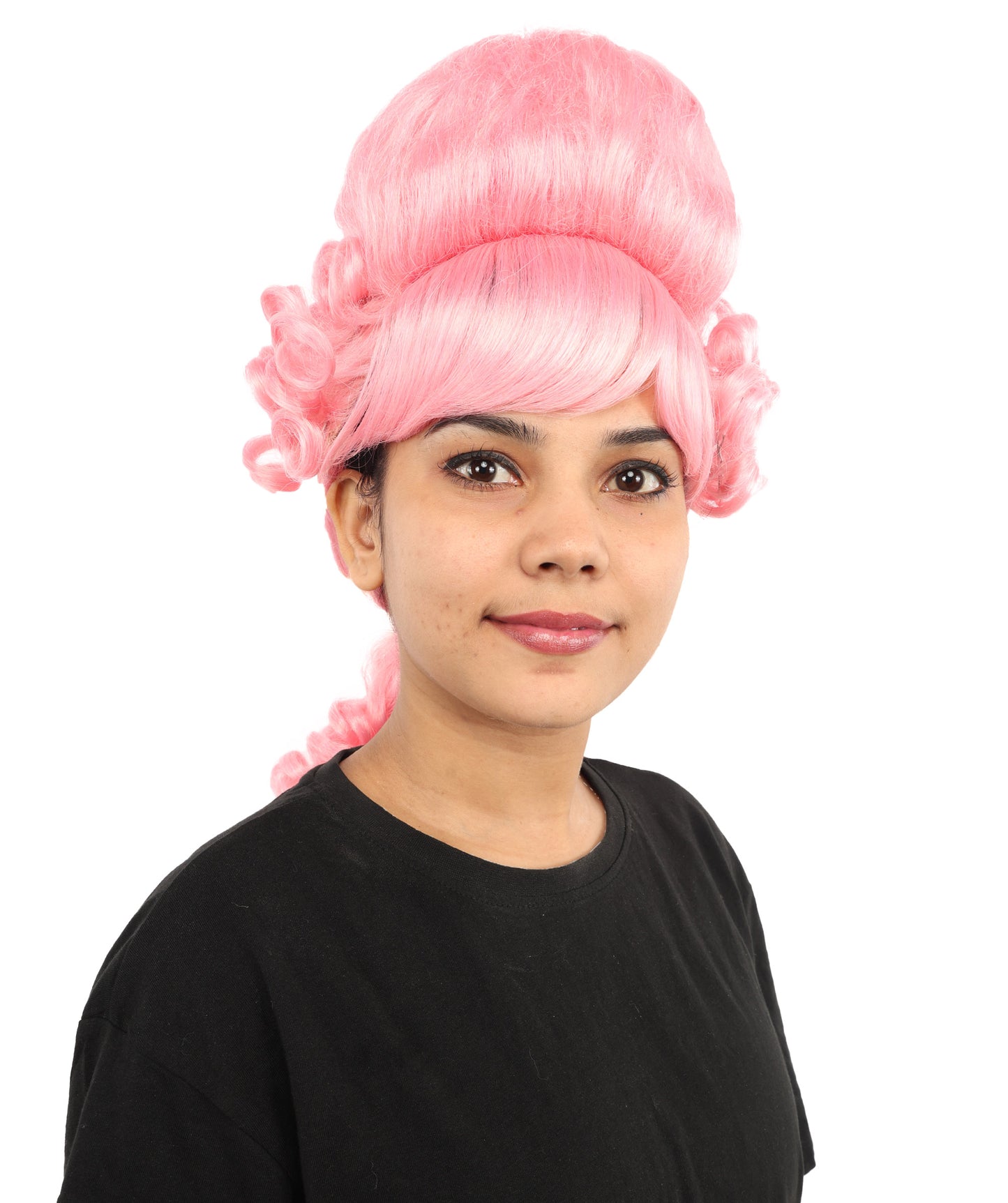 HPO Women's Light Pink Rococo Wig | Elegant 18th Century Style Synthetic Hairpiece | Cosplay,  Parties, Stage Performances & Photoshoots