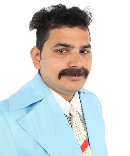 Men's 70's Horseshoe Synthetic Facial Hair Mustache | HPO