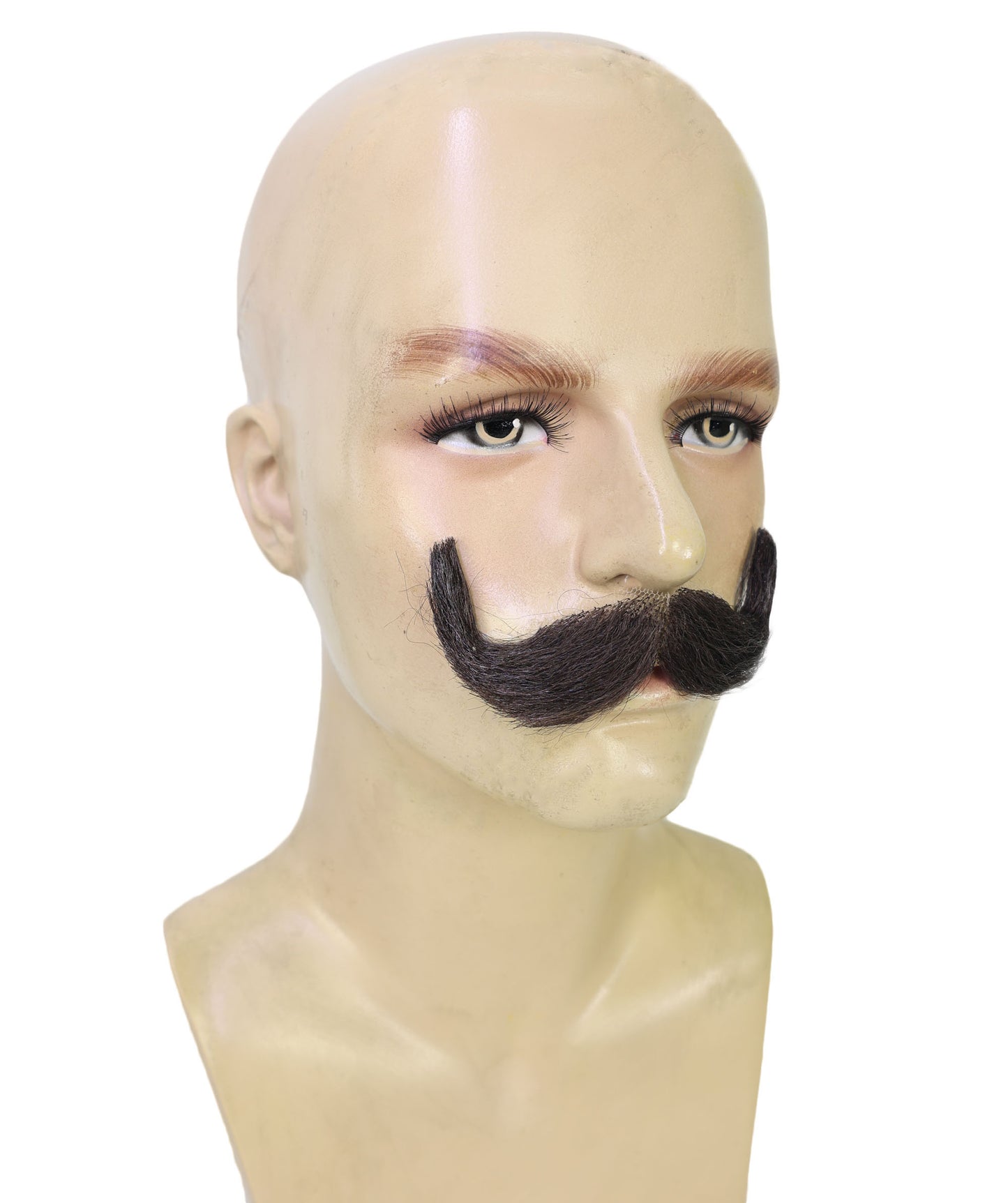 HPO Adult Men HANDLEBAR Tash – Multiple  Handlebar Mustache, Self-Adhesive Lightweight Synthetic Fiber Perfect for Cosplay and Themed Events