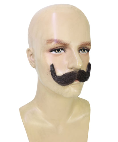HPO Adult Men HANDLEBAR Tash – Multiple  Handlebar Mustache, Self-Adhesive Lightweight Synthetic Fiber Perfect for Cosplay and Themed Events