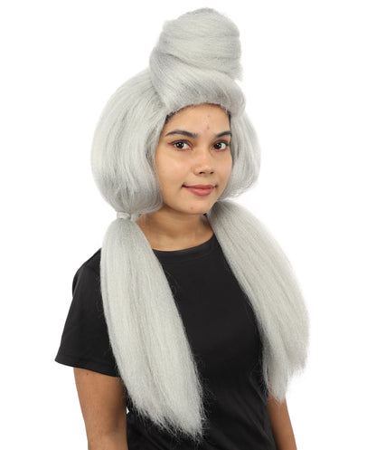 HPO Women’s High Volume Extra Long Yarn Twisted Bun Wig – Multiple Color Options | Bubble Ponytails Hairpiece with Capless Cap | Statement Headpiece for Halloween, Cosplay, Theater and Drag Looks
