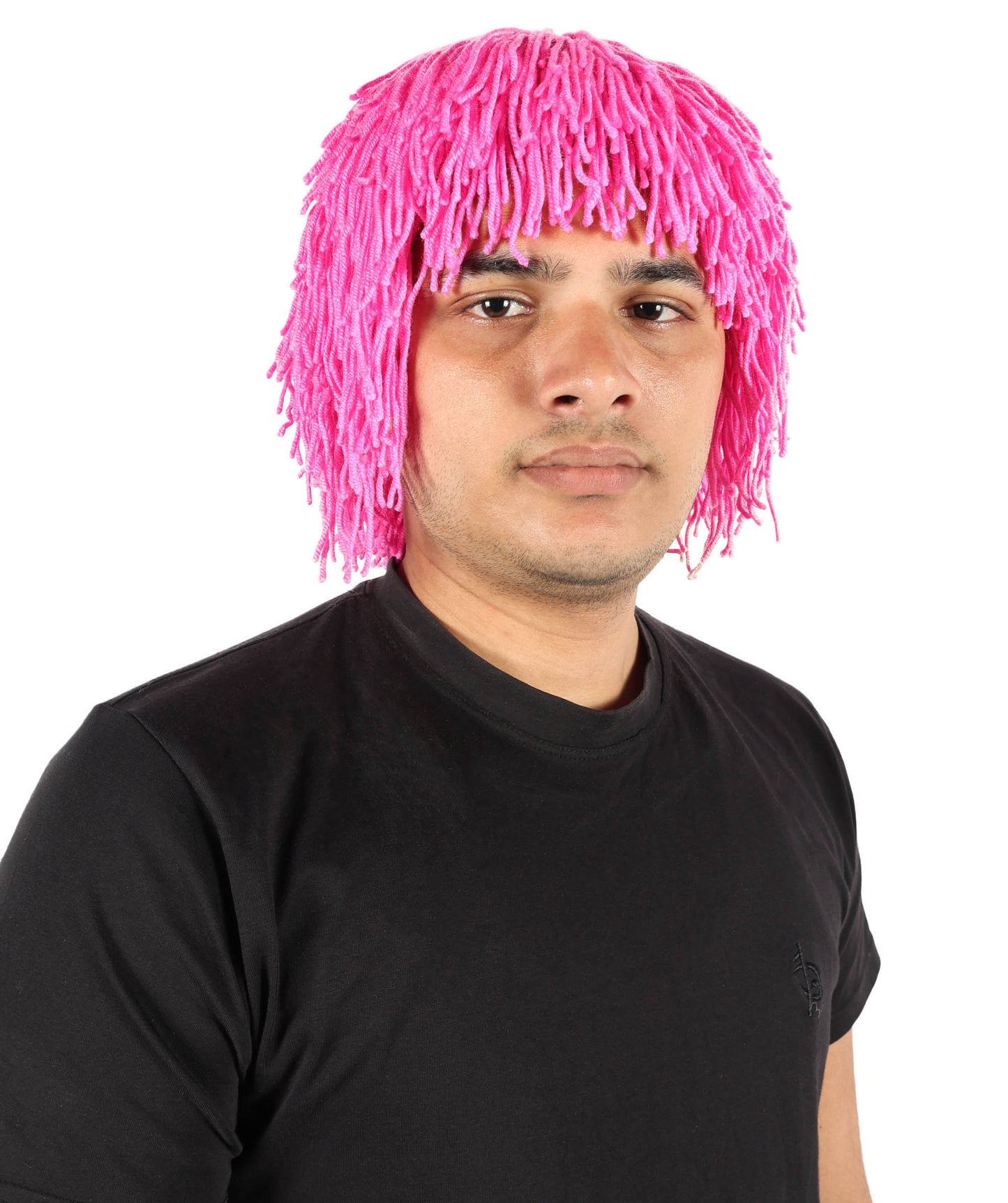 HPO Men's Medium Red Wig | Perfect for Halloween | Flame-retardant Wille Fiber