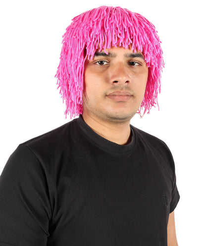 HPO Men's Medium Red Wig | Perfect for Halloween | Flame-retardant Wille Fiber