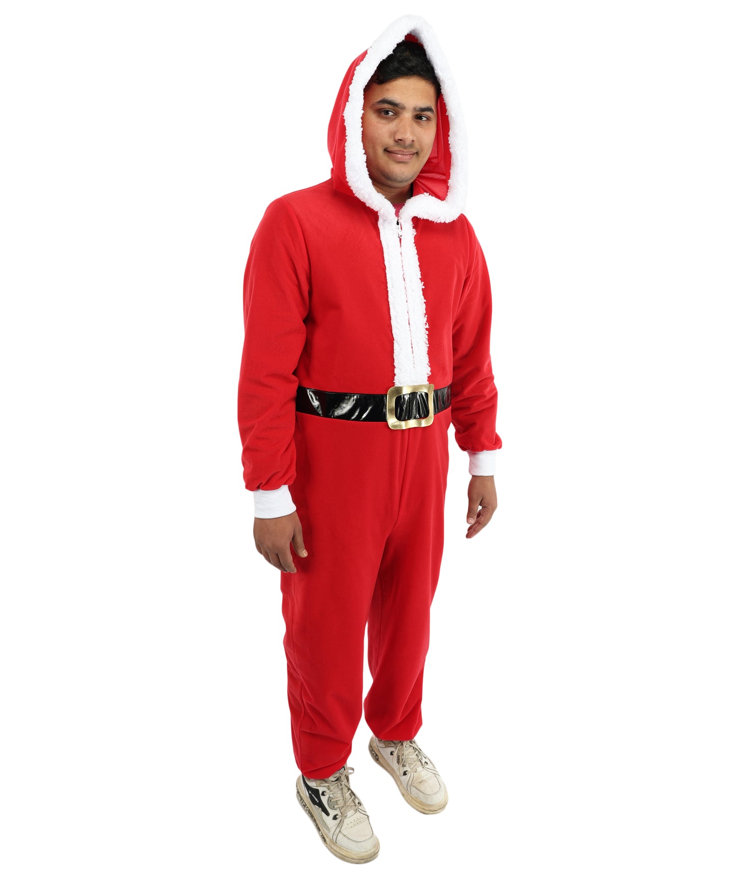 HPO Unisex Santa Claus Red Jumpsuit | Classic Holiday Costume Style | A Cheerful Outfit for theme parties and character events