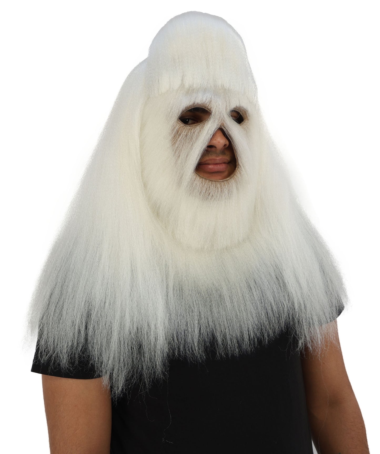 HPO Unisex Extreme Hairy Person Costume, Mask and Bundle - Full-Body Hair Suit Extra-Long Ash Brown Costume Wig for Halloween, Cosplay & Parties