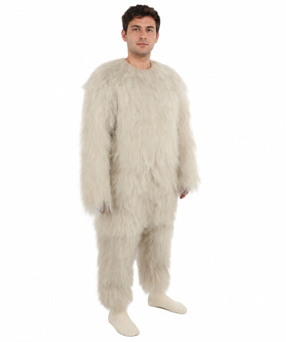 HPO Men’s Grey Animal Costume Bundle & Mask Set | Fluffy Creature Outfit & Hair for Cosplay & Roleplay | Plush Character  Costumes for Parties, Photo Shoots & Themed Events