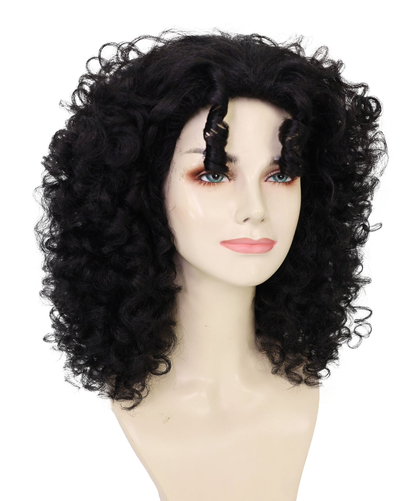 Women’s Full Volume Curly Black Afro Wig | Natural Look Costume & Fashion Wig | Ideal for Halloween | Breathable Capless Cap