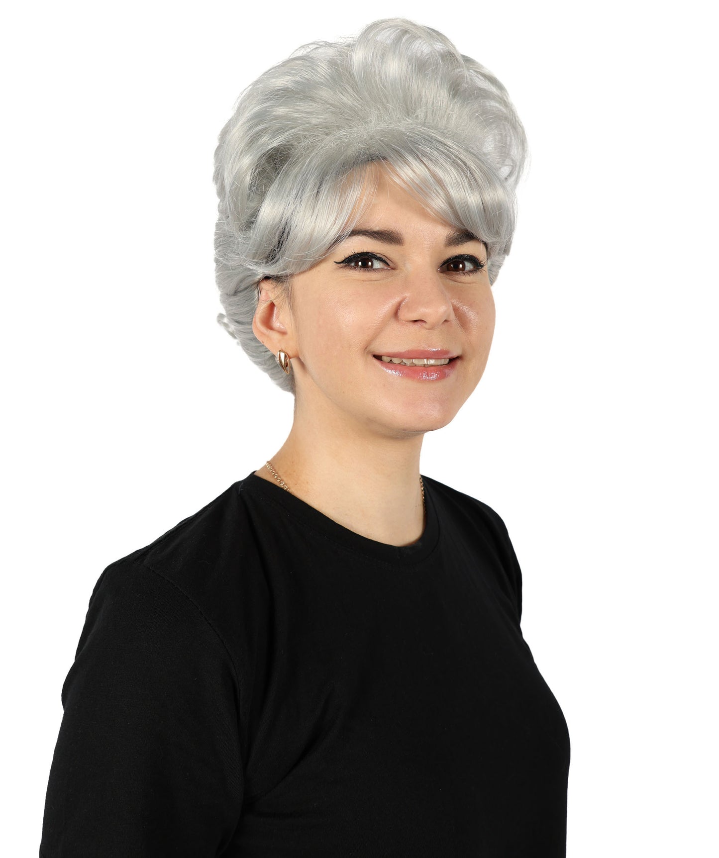 HPO Women's Bun Style 50s Housewife Multiple Wig | Halloween and Cosplay Wig | Flame-retardant Synthetic Fiber