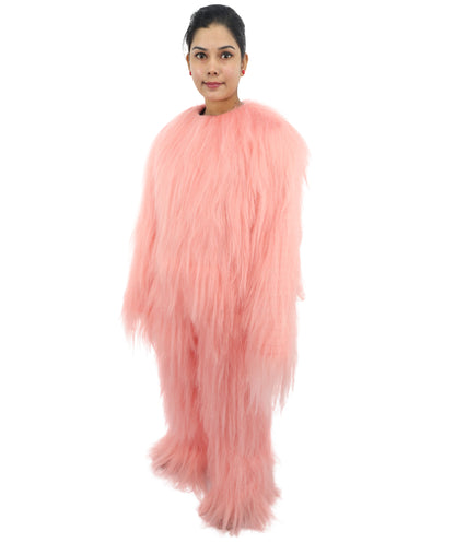 HPO Teen Extreme Hairy Person Costume Bundle & Mask Set - Full-Body Hair Suit Extra-Long Costume Wig for Halloween, Cosplay & Parties - Multiple Color Options