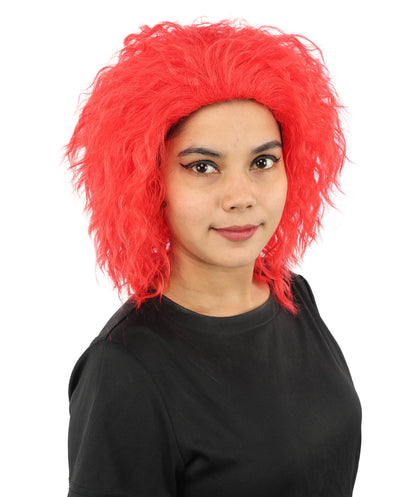 HPO Adult & Teen Women’s 15-Inch Curly Wig | Multiple Color Options | Wavy Voluminous Style | Idal for Costume, Cosplay, and Themed Events