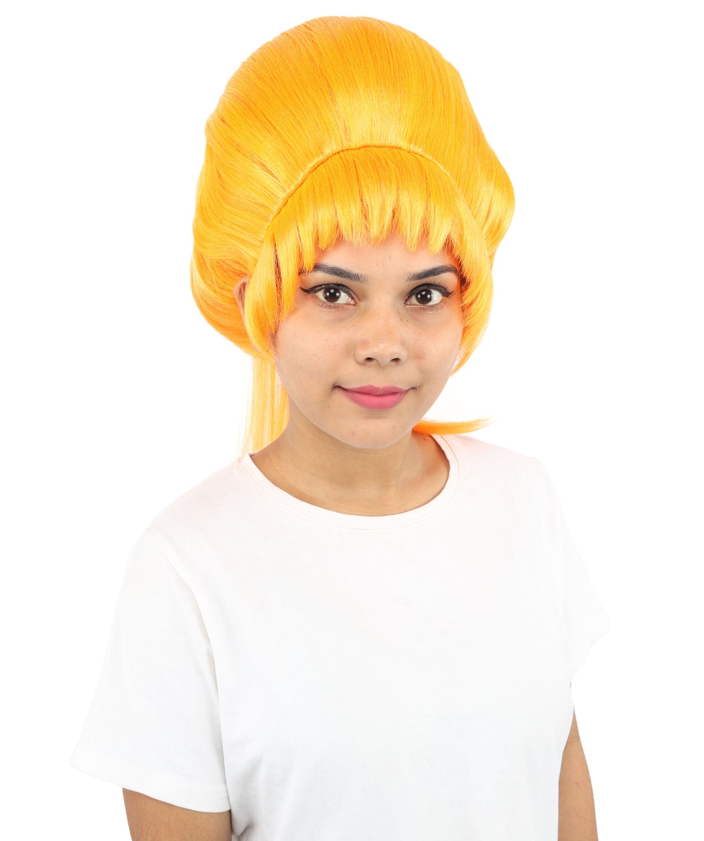 HPO Adult Women's Avant-Garde Bouffant Wig | Multiple Color Options | Create of synthetic fiber, massive smooth updo with micro bangs, breathable base | Party, Halloween, theater, drag, performance, costume events