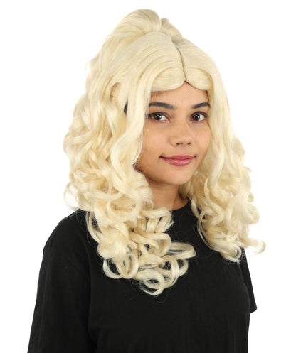 HPO Adult Long 20-Inch Curly Wig | Multiple Color Options | Ideal Cosplay, and Themed Parties | Soft, Natural-Looking, and Easy to Wear
