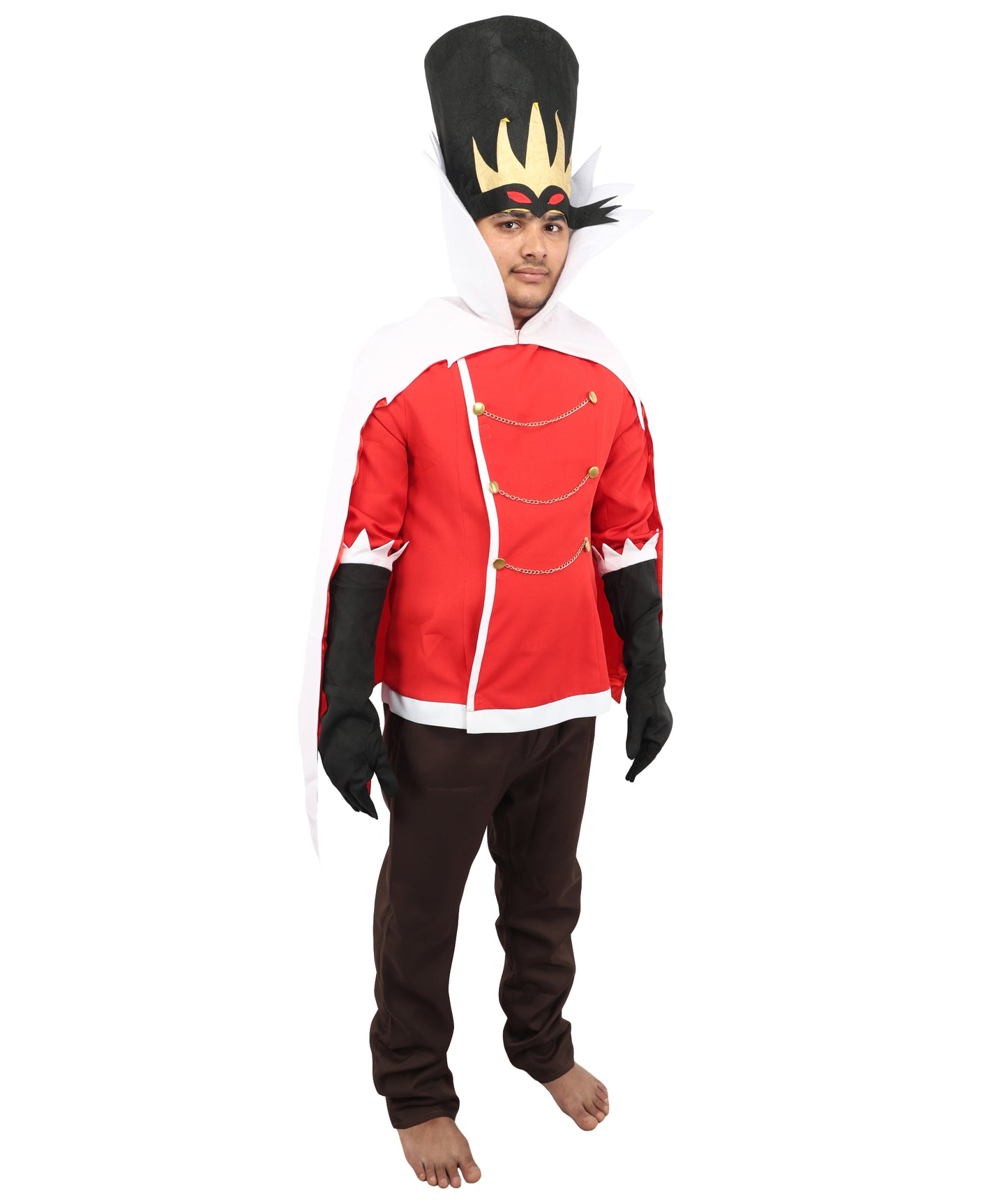 HPO Men's Anime Stolas Costume Set| Cloak, Tops, Pants, and Hat for Cosplay & Halloween