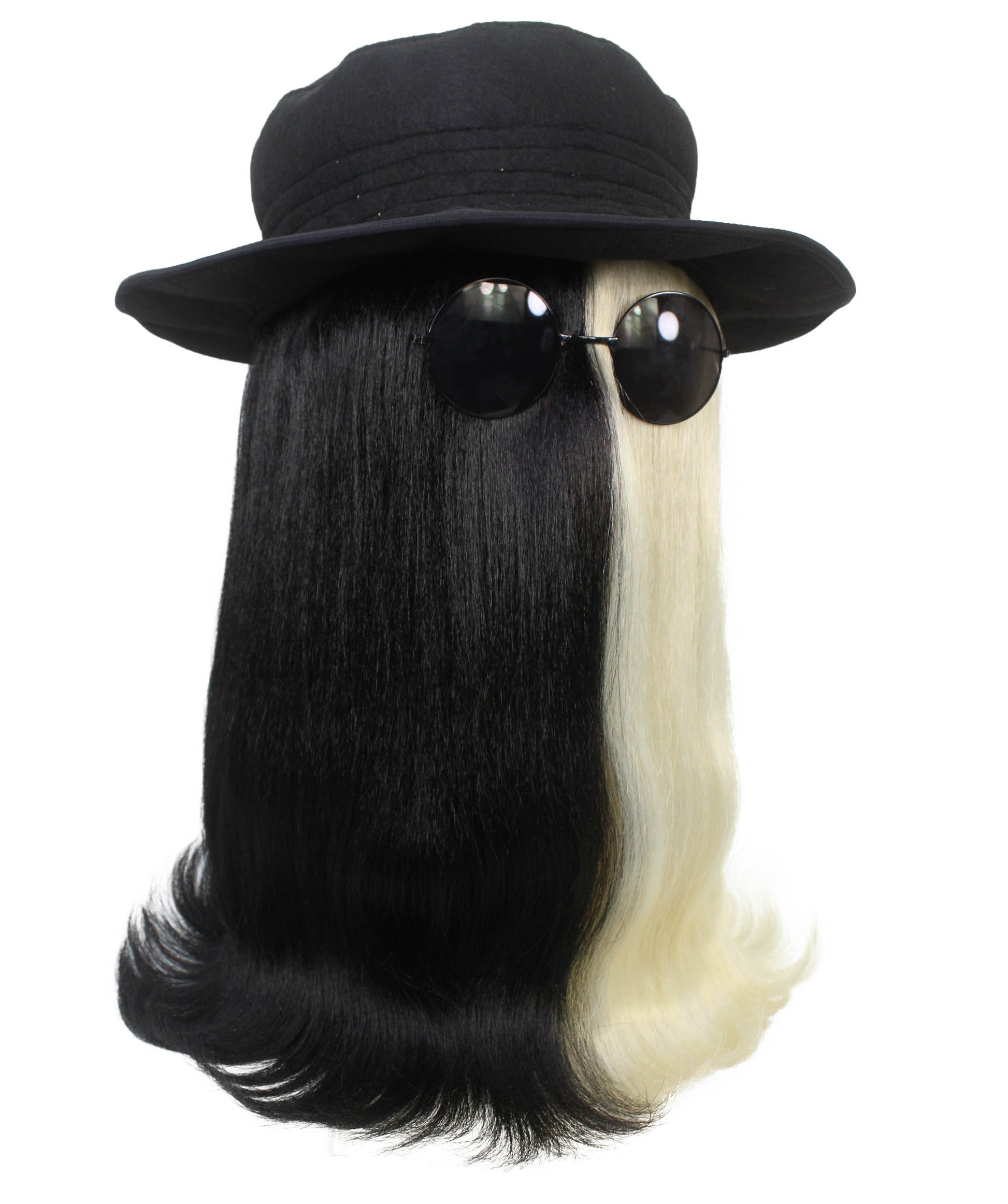 Black & Blonde Straight Creature Wig