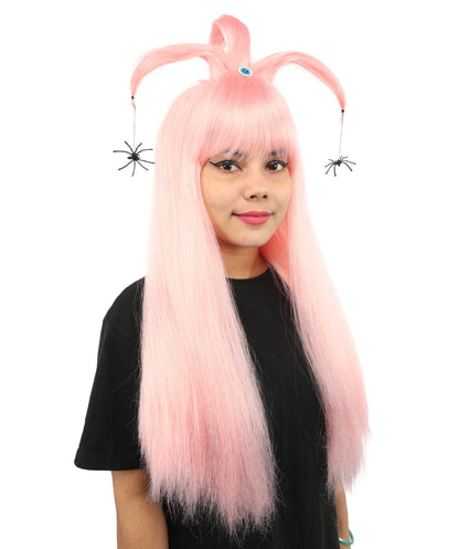 HPO Adult Women's Spider Gothic Sculpted Wig | Multiple Color Options, create of synthetic fiber, architectural spider-leg loops with blunt bangs, breathable base | Party, Halloween, theater, drag, performance, costume events