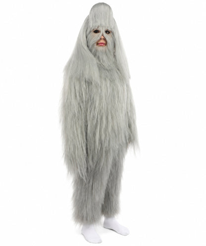 HPO Teen Extreme Hairy Person Costume Bundle & Mask Set - Full-Body Hair Suit Extra-Long Costume Wig for Halloween, Cosplay & Parties - Multiple Color Options