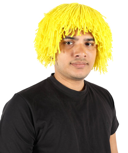 HPO Men's Medium Red Wig | Perfect for Halloween | Flame-retardant Wille Fiber