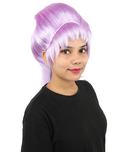 HPO Adult Women's Avant-Garde Bouffant Wig | Multiple Color Options | Create of synthetic fiber, massive smooth updo with micro bangs, breathable base | Party, Halloween, theater, drag, performance, costume events