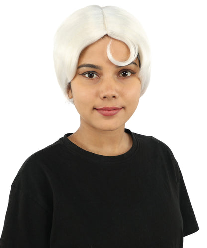 HPO Adult Women’s 10-Inch Short Wig | Multiple Color Options | Celebrity Hairpiece for Costume, Cosplay, and Themed Parties | Sleek and Modern Hairpiece for Versatile Looks