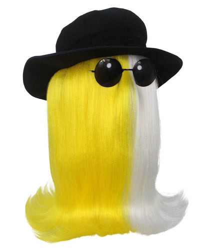 Yellow & White Straight Creature Wig