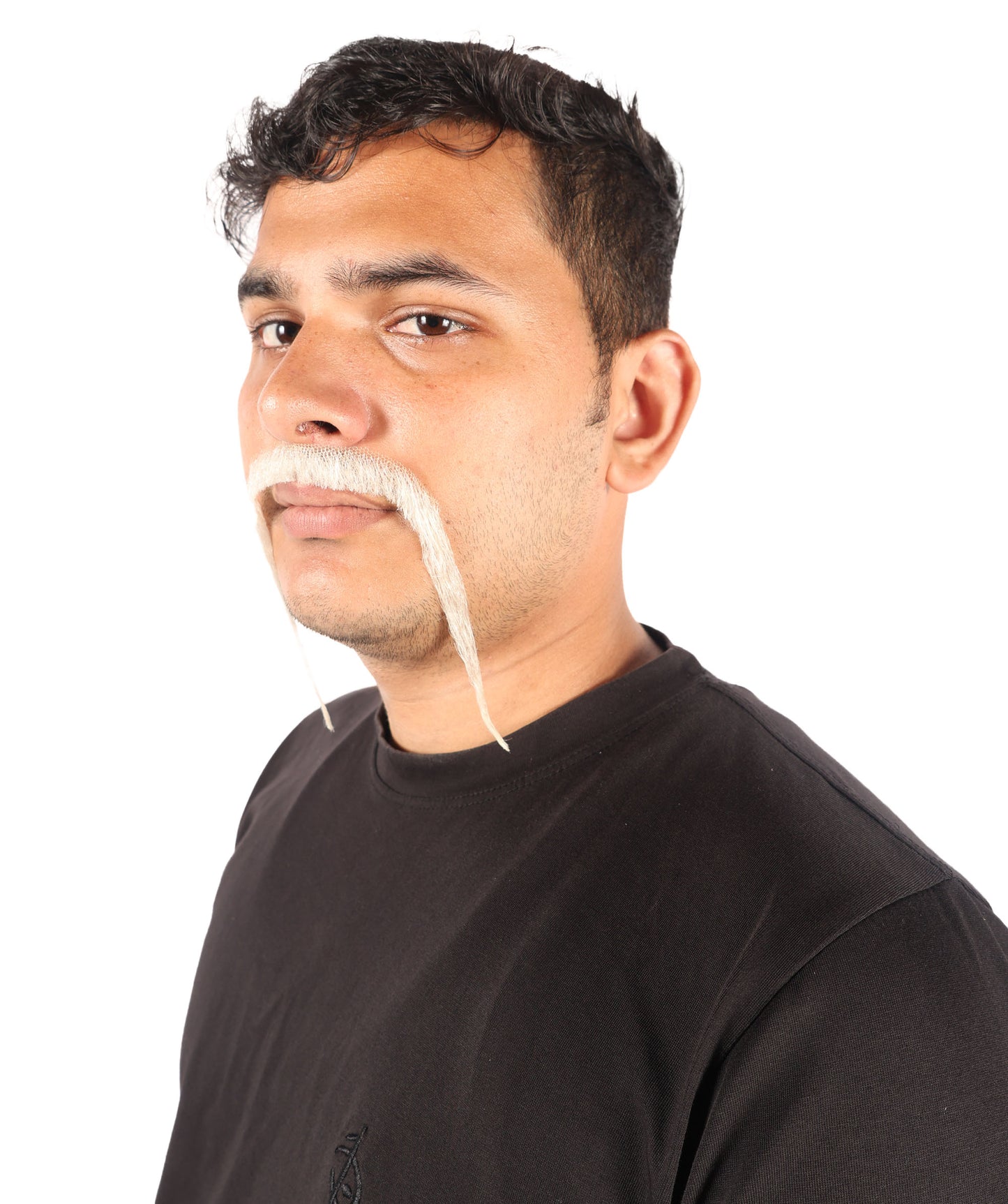 HPO  Men's Chinese Super Villain Fake Human Hair Mustache