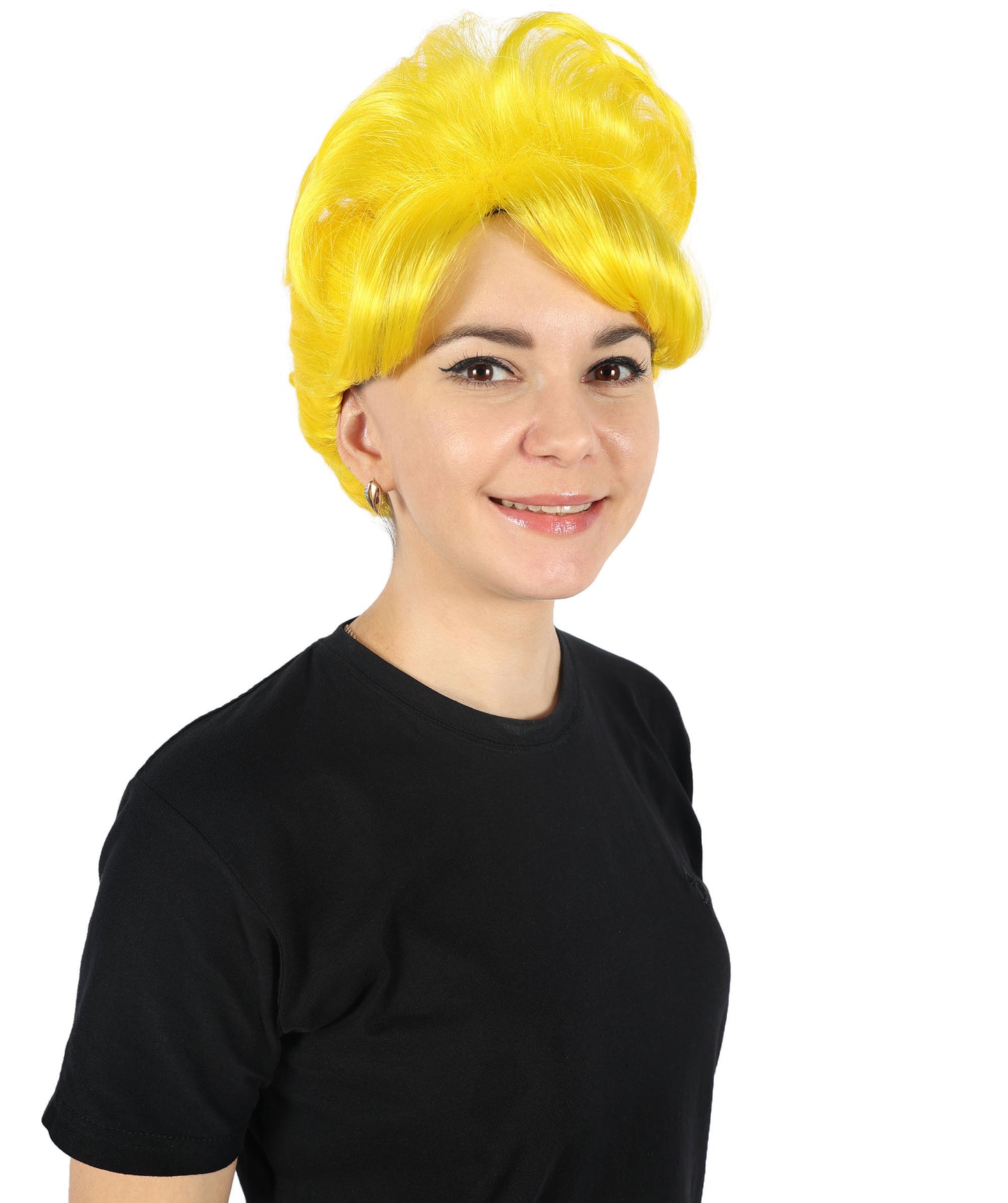 HPO Women's Bun Style 50s Housewife Multiple Wig | Halloween and Cosplay Wig | Flame-retardant Synthetic Fiber