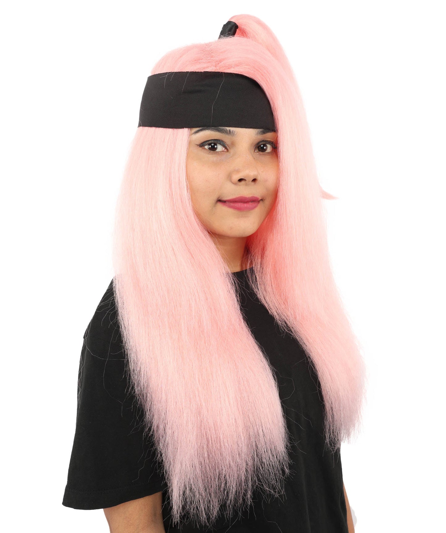 Women's High Ponytail Ninja Wig | Multiple Color Options | Create of synthetic fiber, long straight texture with top-tied fountain, breathable base | Cosplay, Halloween, theater, party, performance, costume events
