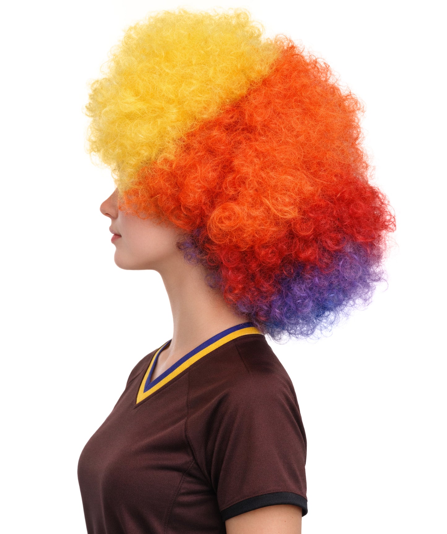Sport Afro Wig | Super Size Jumbo Multicolor Wig | Premium Breathable Capless Cap