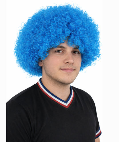 Short Afro Clown Unisex Wig | Fancy Halloween Wig Premium Breathable Capless Cap