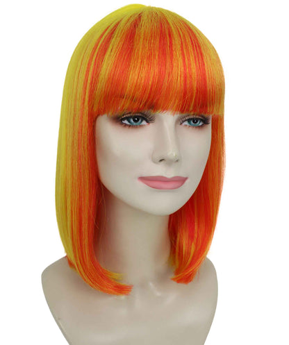 HPO Women's Shoulder Length Bob Wig Collection | Straight Halloween Wig Multiple Color Option | Premium Breathable Capless Cap