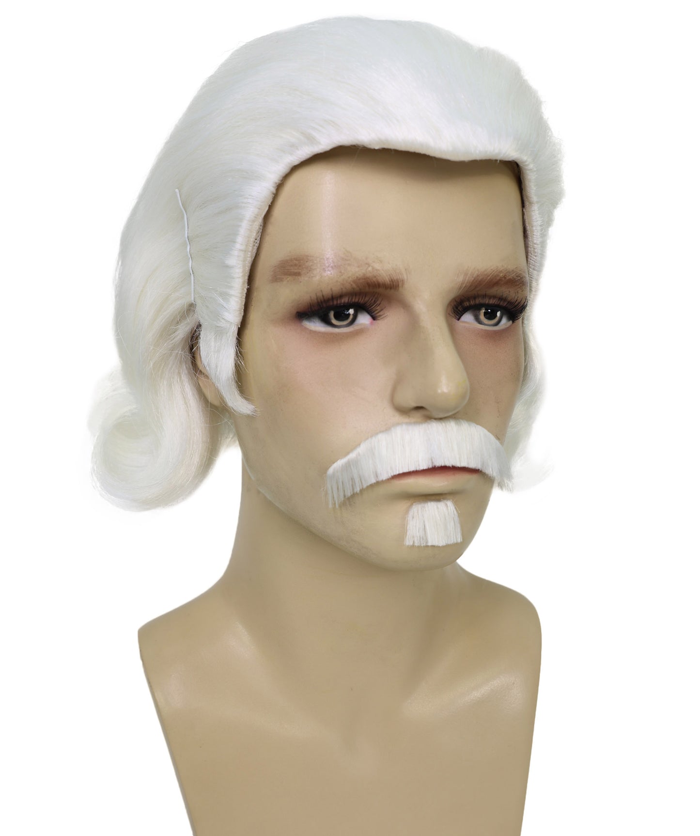 Men's Black Slick Back Dutch Van Der Linde Wig – Red Dead Redemption Inspired Costume Wig for Cosplay & Halloween – Realistic Long Curly Slick Back Hair Wig for Men