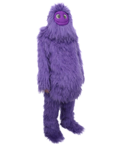 Adult Full Purple Monster Fur Bundle Costume & Mask Set | Body Suit with Head Mask | Ideal for Halloween, Cosplay and Parties
