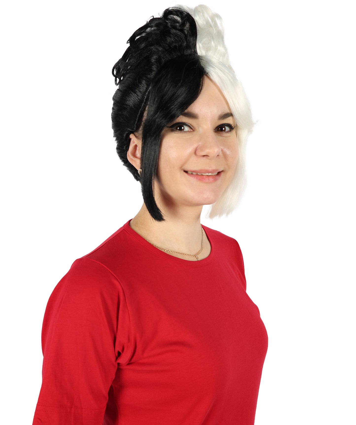 Adult Women Multiple Color Option Beehive Wig with Light Brown Highlights | Perfect For Halloween | Flame-retardant Synthetic Fiber