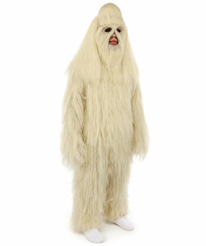 HPO Teen Extreme Hairy Person Costume Bundle & Mask Set - Full-Body Hair Suit Extra-Long Costume Wig for Halloween, Cosplay & Parties - Multiple Color Options