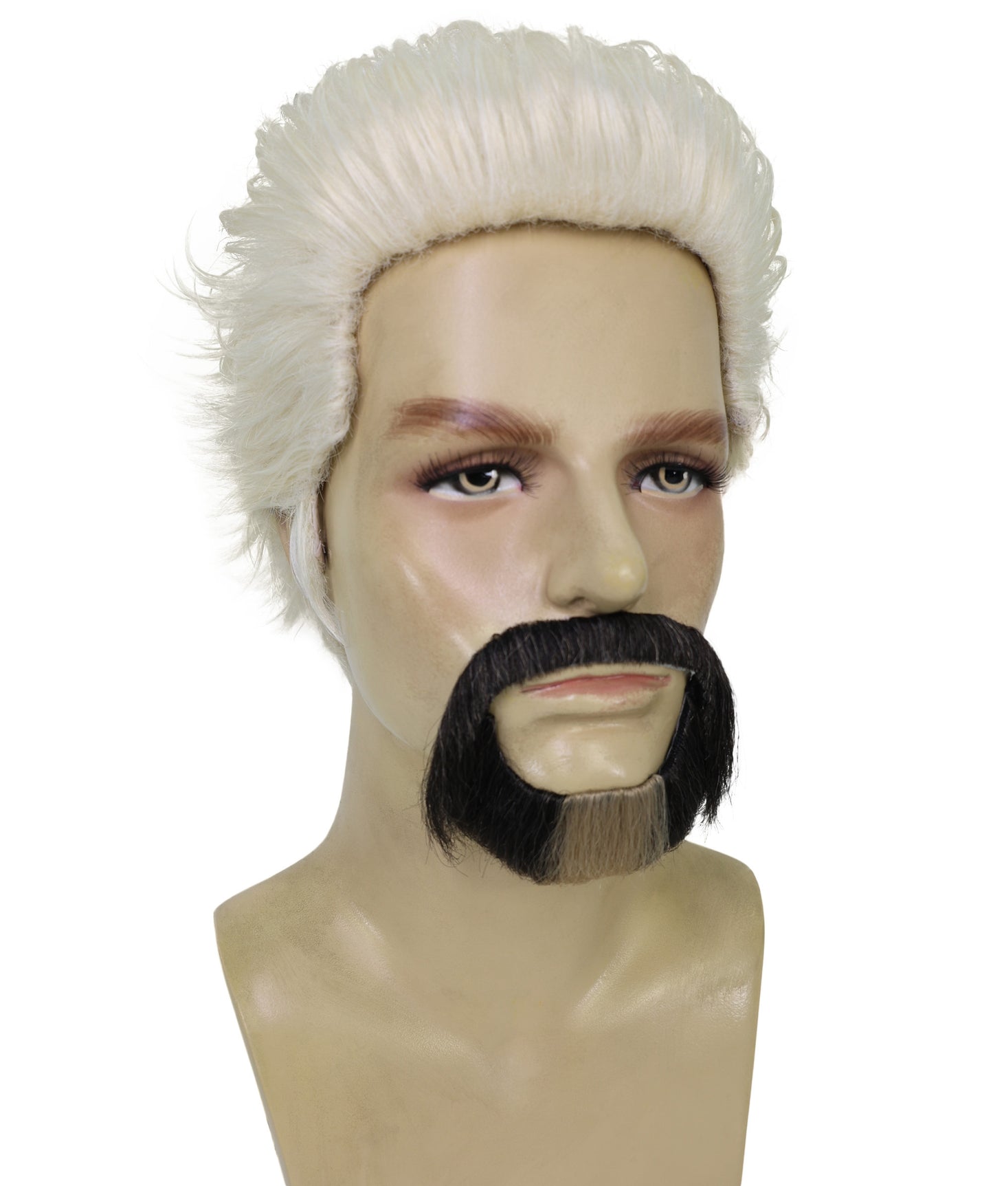 HPO Adult  Men’s Blonde Pointed Goatee-Style Mustache | Self-Adhesive Costume Facial Hair | Flame-retardant Synthetic Fiber