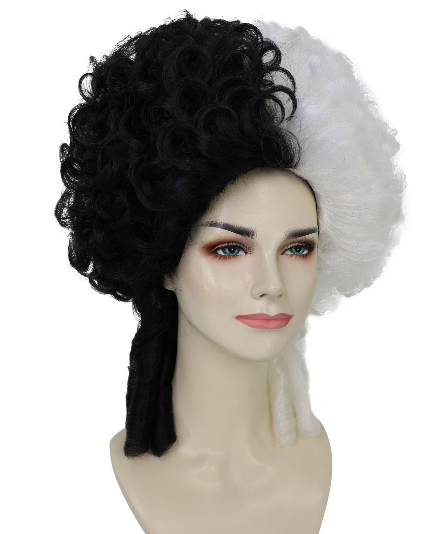 Womens Colonial Lady Wig | Blonde Curly Historical Wigs | Premium Breathable Capless Cap