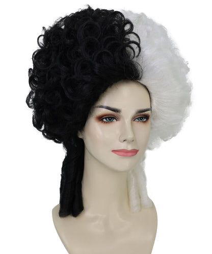 Womens Colonial Lady Wig | Blonde Curly Historical Wigs | Premium Breathable Capless Cap
