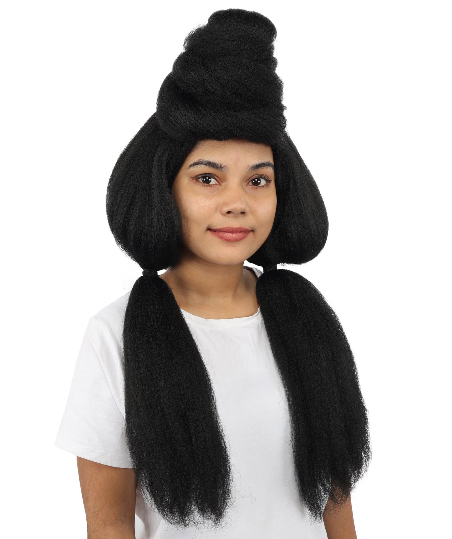 HPO Women’s High Volume Extra Long Yarn Twisted Bun Wig – Multiple Color Options | Bubble Ponytails Hairpiece with Capless Cap | Statement Headpiece for Halloween, Cosplay, Theater and Drag Looks
